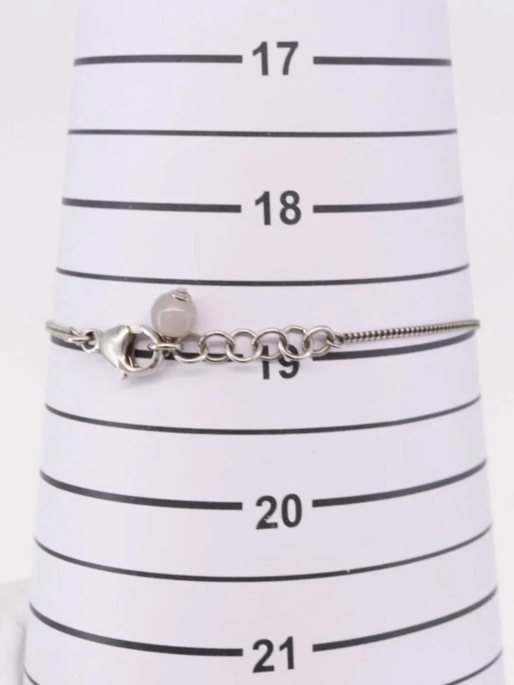 CHANEL Bracelet Metal Silver CC Auth BA13638M